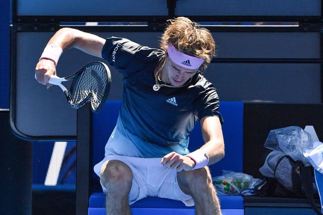 Alexander Zverev suffered a meltdown during his Australian Open defeat by Milos Raonic