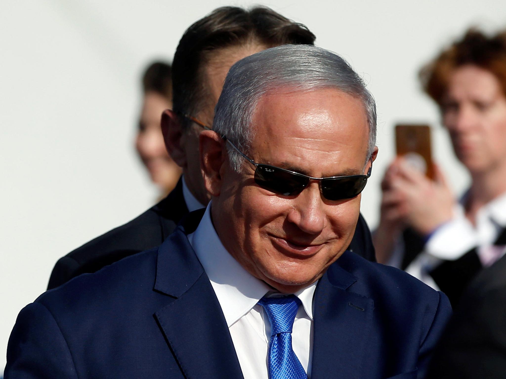 Netanyahu during an inauguration ceremony of the Ramon International airport on 21 January