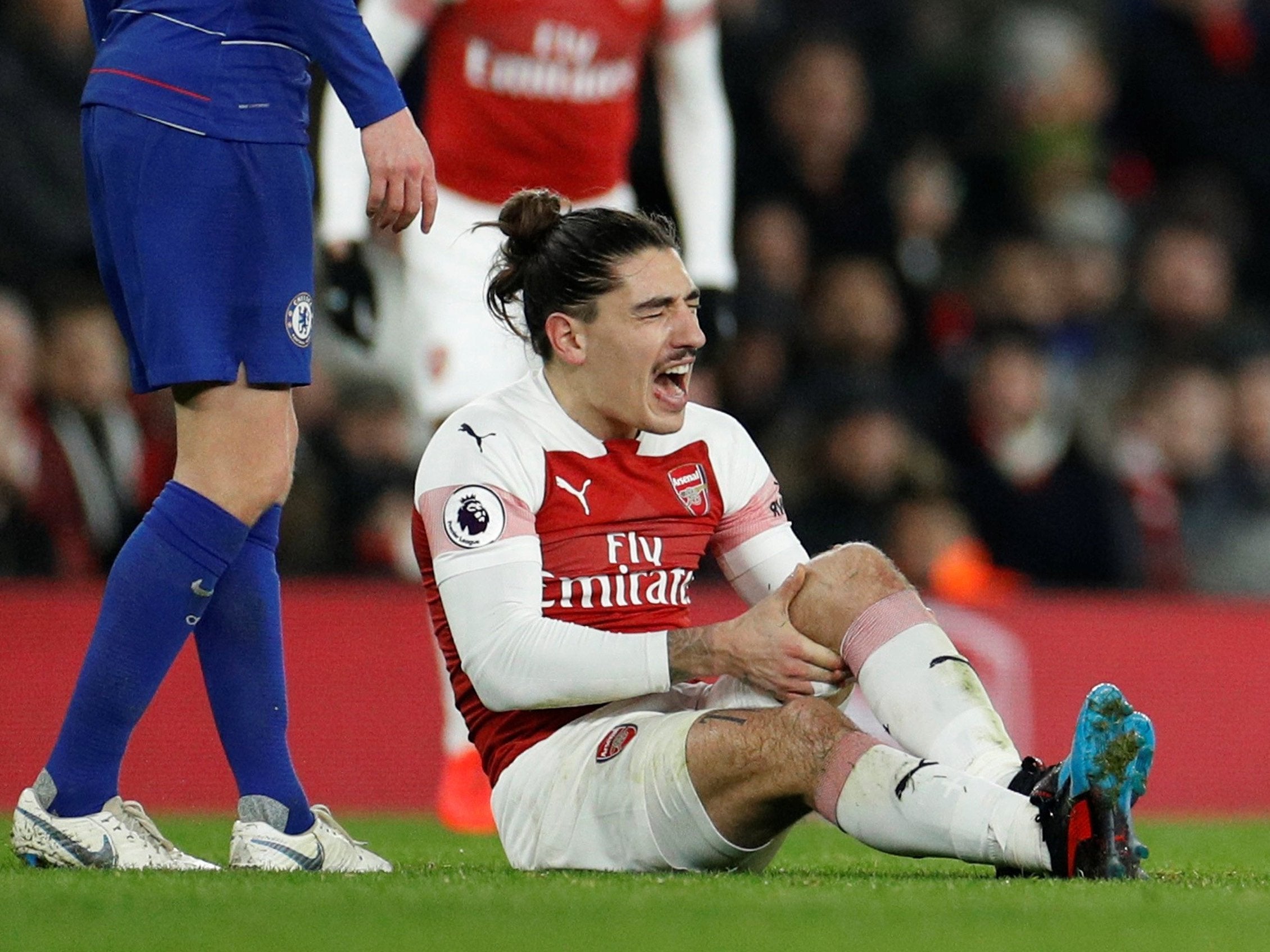 Hector Bellerin suffered a ruptured anterior cruciate ligament and will miss the rest of the season