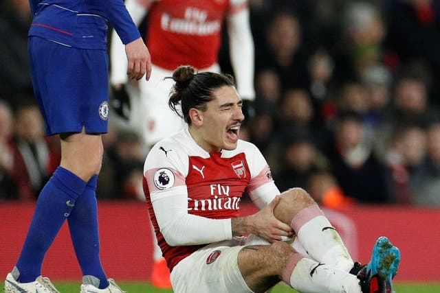 Hector Bellerin suffered a ruptured anterior cruciate ligament and will miss the rest of the season