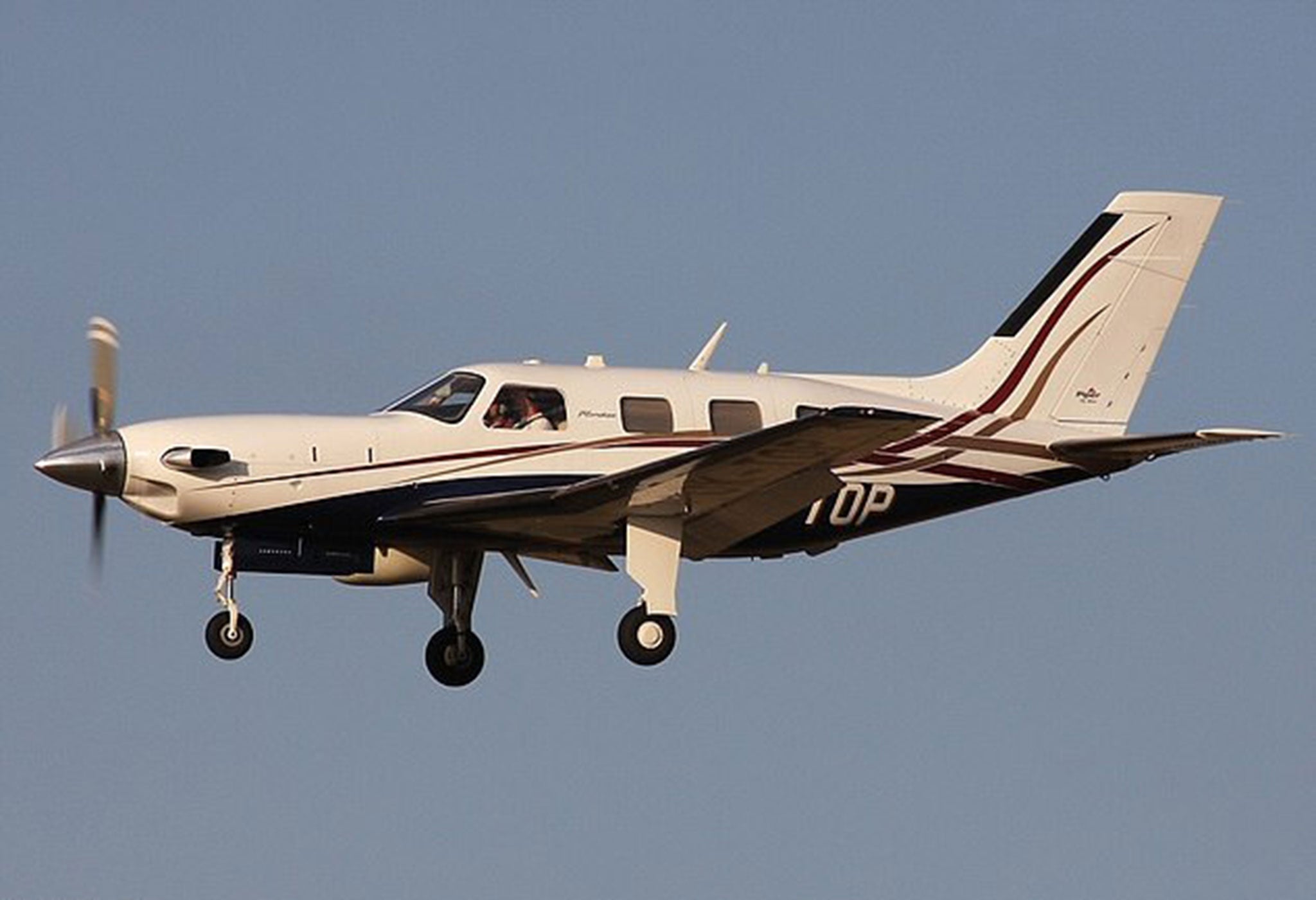 A Piper Malibu light aircraft, the type of model that lost contact with air traffic control on Monday night