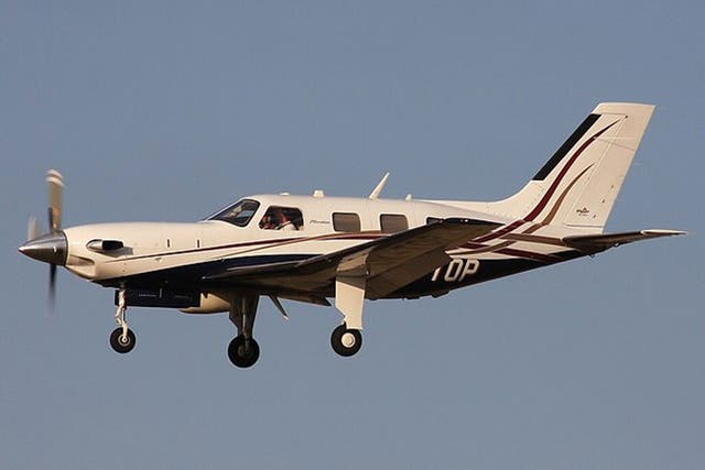 A Piper Malibu light aircraft, the type of model that lost contact with air traffic control on Monday night