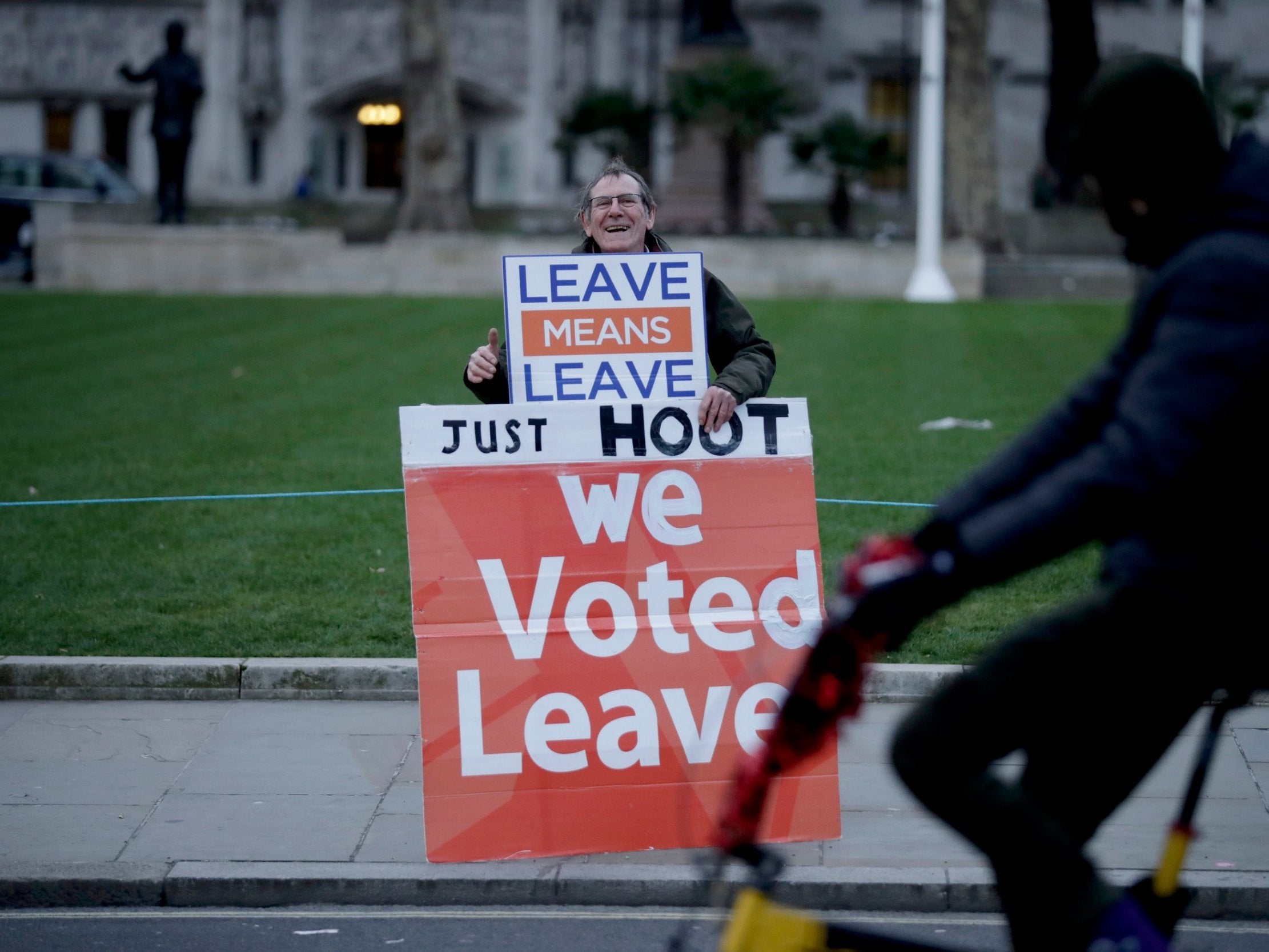 Activists outside parliament are not indicative of many citizens’ apathetic view of Brexit