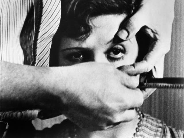 Simone Mareuil's eyeball about to be sliced in the short film ‘Un Chien Andalou’ (1929), Dali's remarkable collaboration with director Luis Buñuel