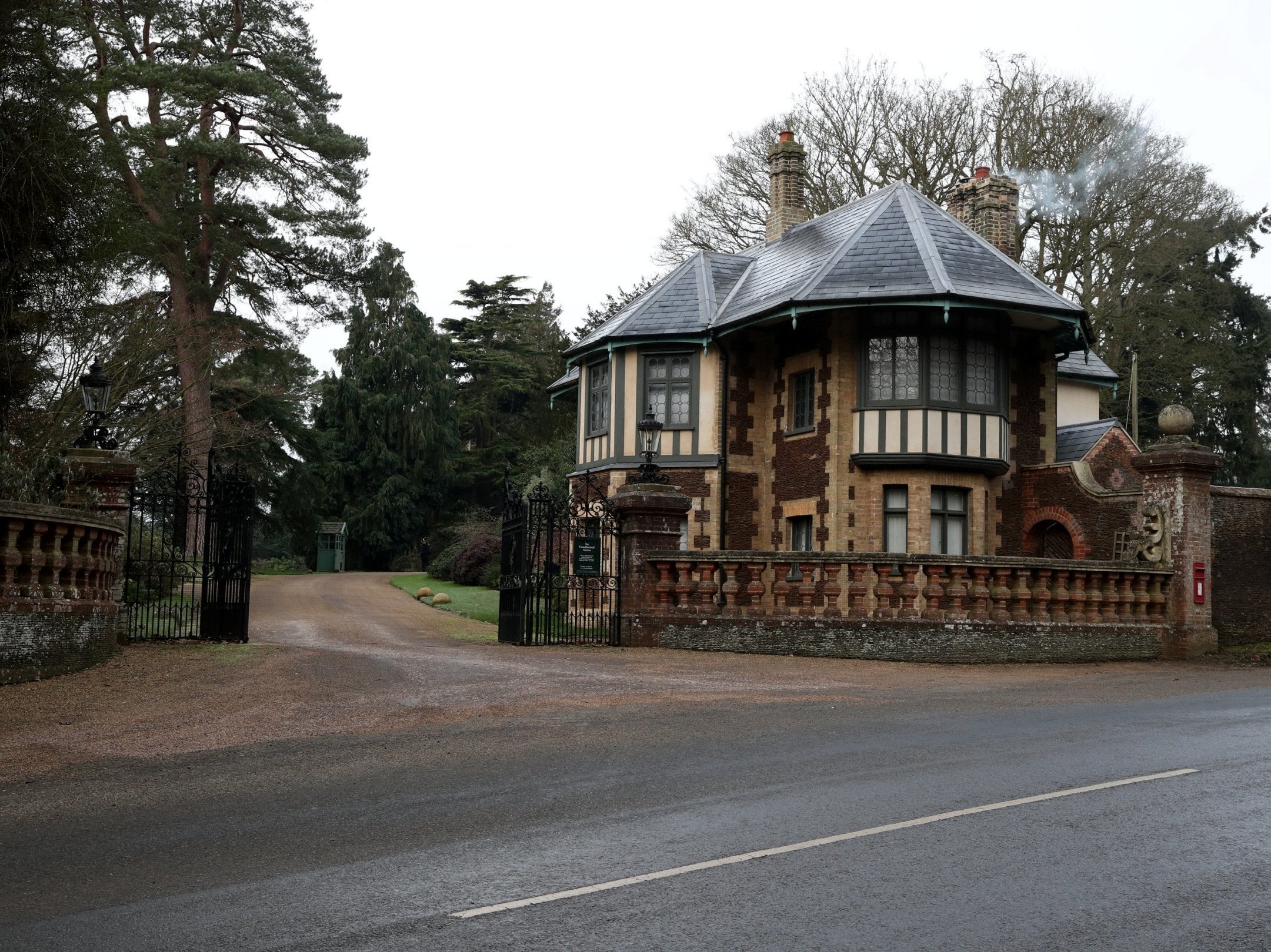 A general view of the entrance to the Sandringham Estate in Norfolk.