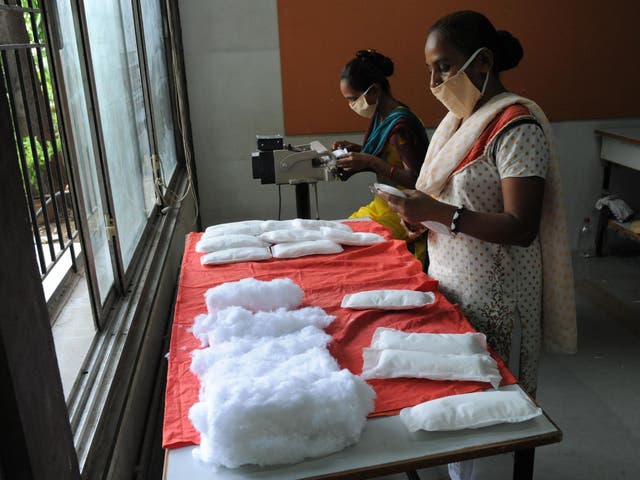 Entrepreneurs in developing countries provide tools to produce sanitary pads cheaply with little infrastructure