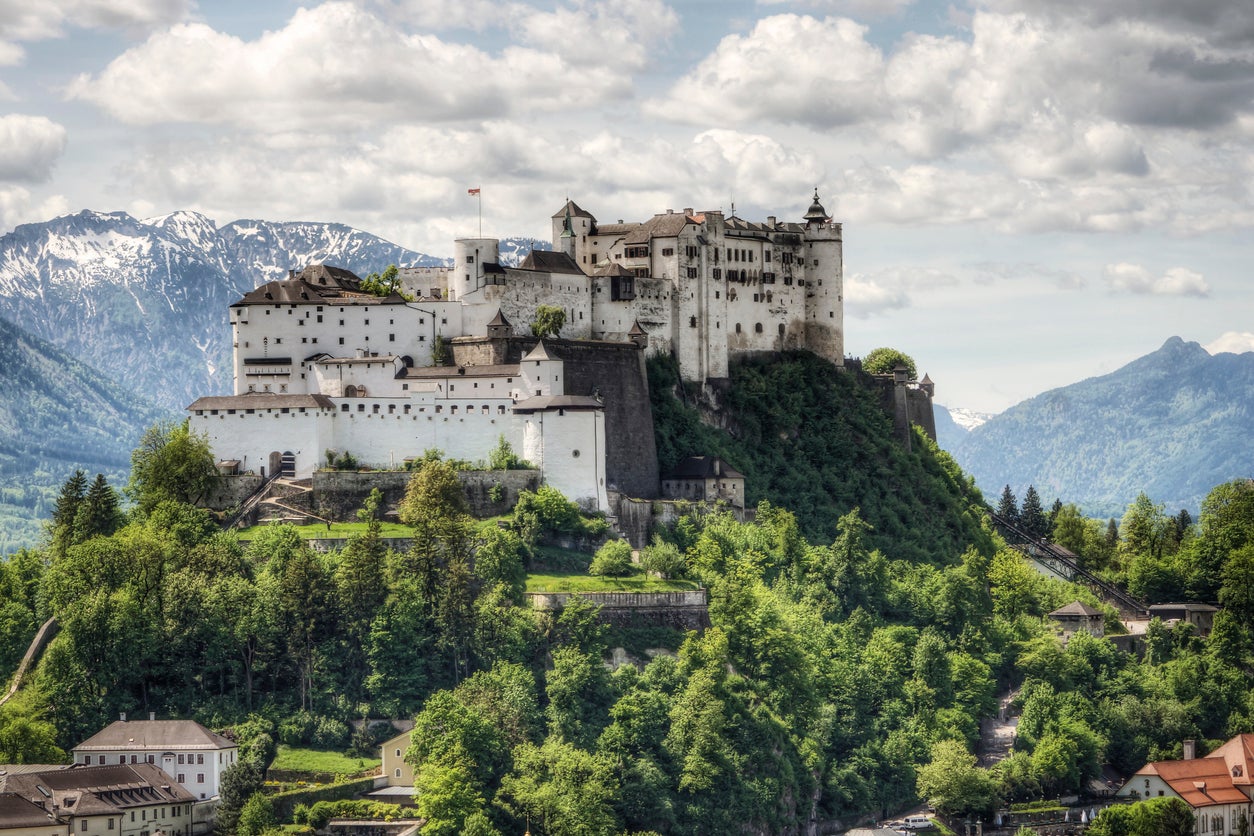 The Hohensalzburg Fortress is a steep climb from the city