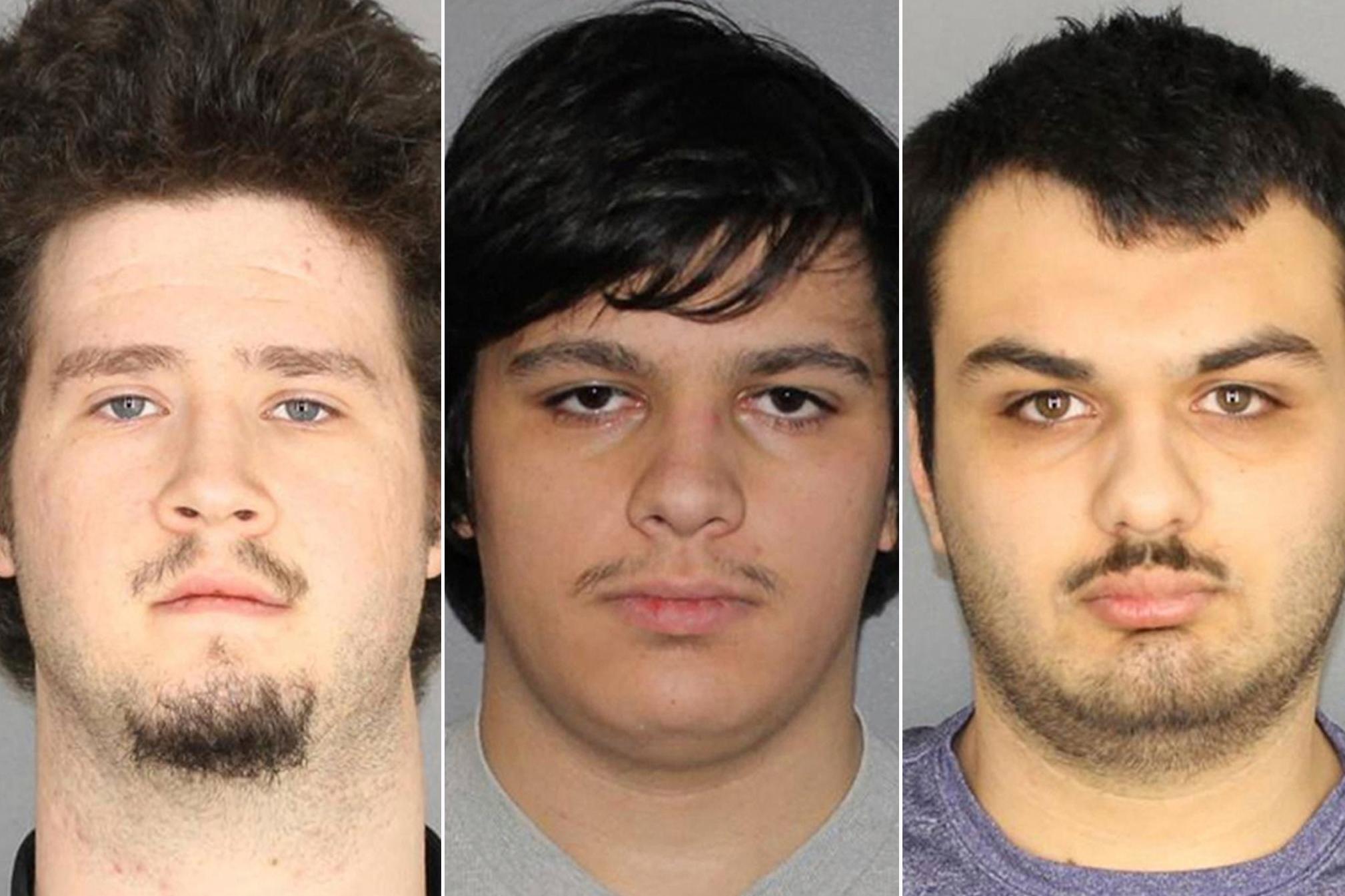 (l to r) Brian Colaneri, Andrew Crysel and Vincent Vetromile have been accused of plotting an attack against Muslims