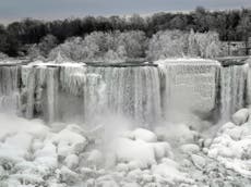 Niagara Falls freezes over with mesmerising results