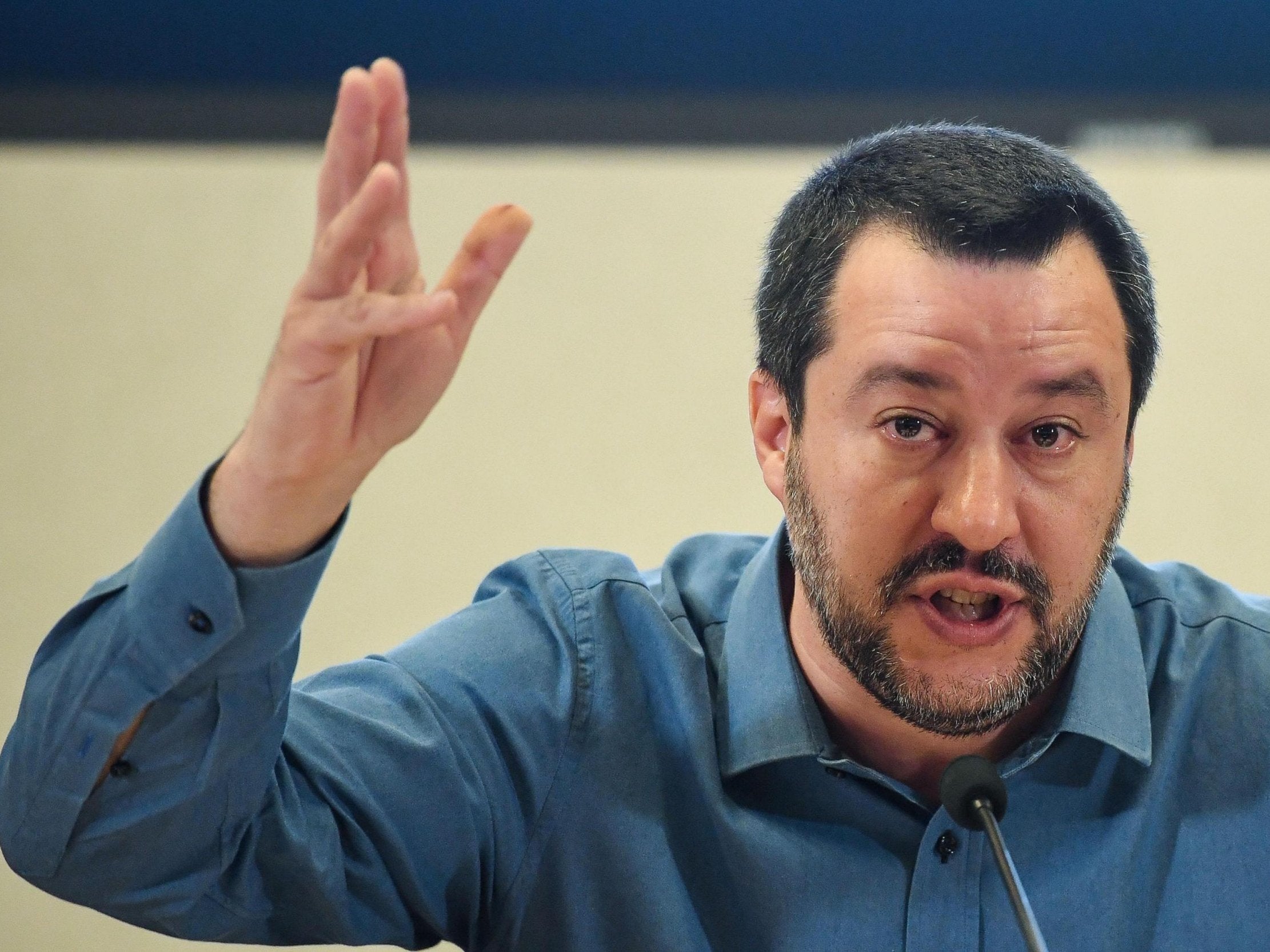 Italy's Deputy Premier and Interior Minister Matteo Salvini