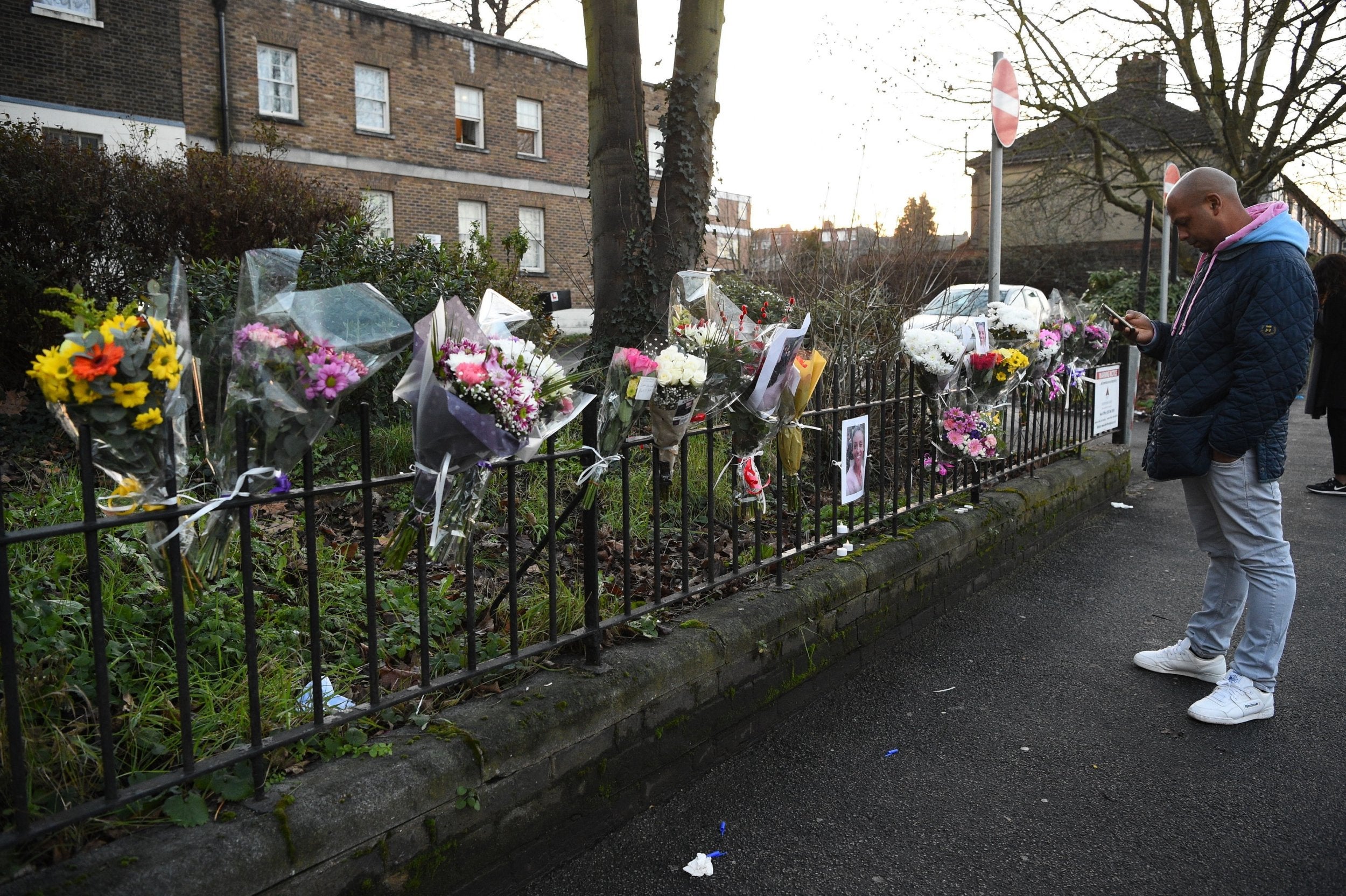 Flowers have been left at the scene of the collision