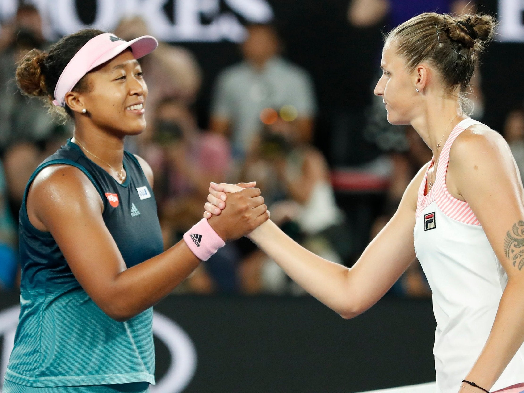 Osaka saw off Pliskova