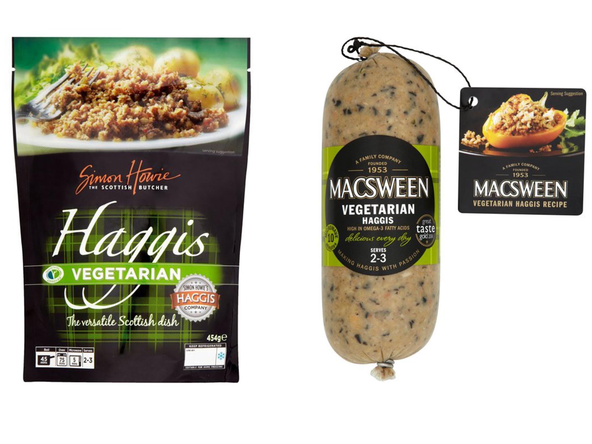 Tesco’s two best-selling vegan haggis’ are made by Simon Howie and Macsween