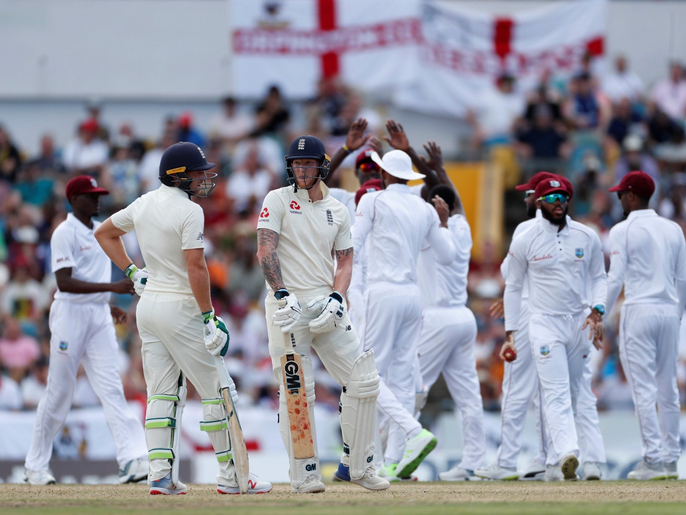 England could do little to prevail the powerful West Indies attack