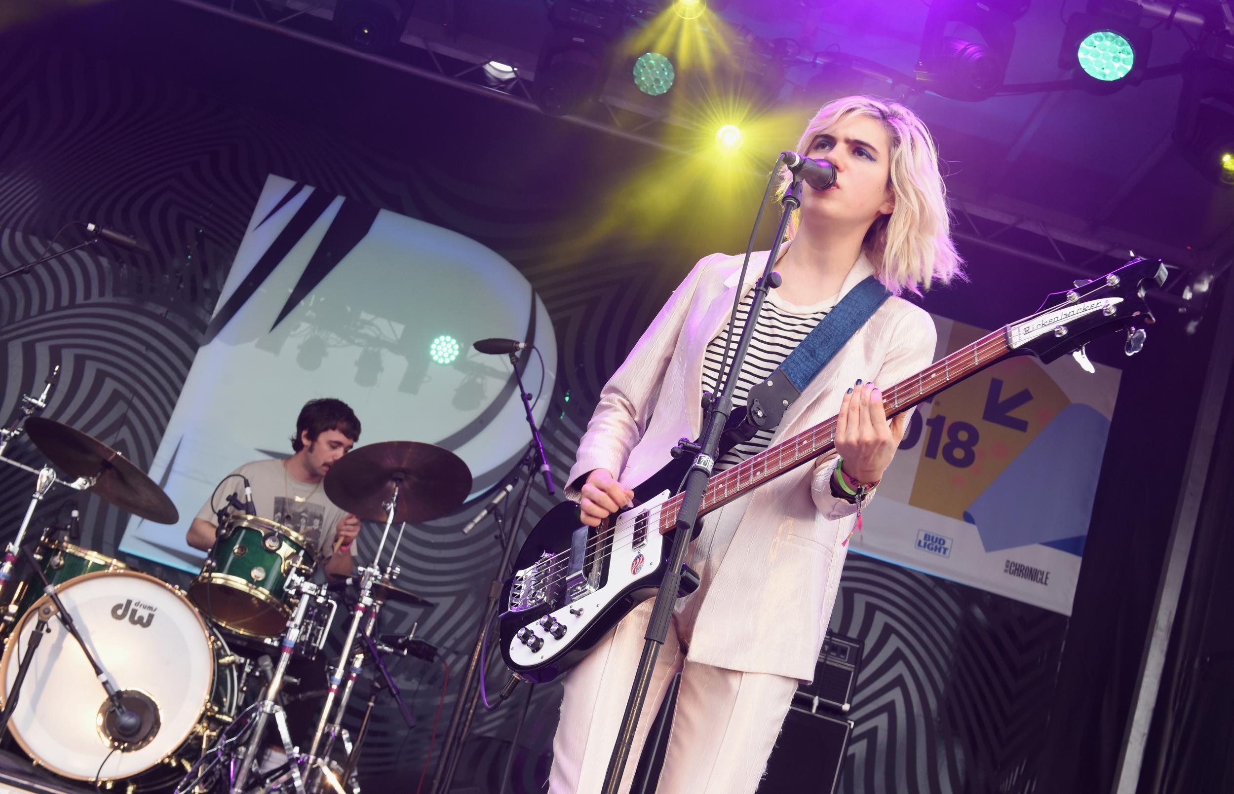 Nick Kivlen and Julia Cumming of Sunflower Bean perform onstage during Pandora SXSW 2018 on March 15, 2018 in Austin, Texas