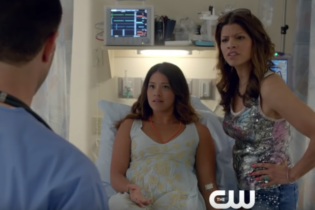 Gina Rodriguez plays the titular character in Jane the Virgin (pictured in a teaser for season one).