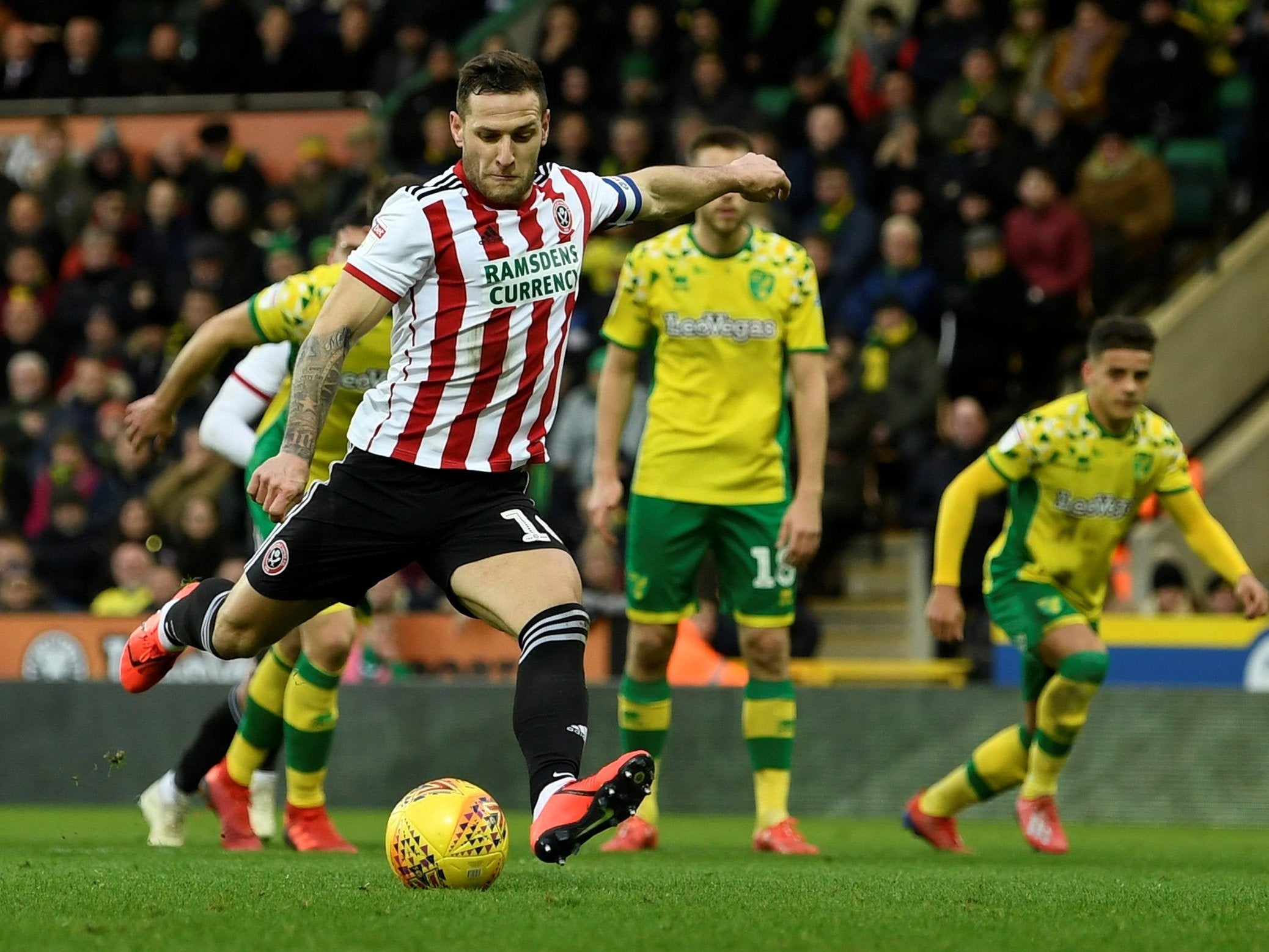 Billy Sharp fires home from the penalty spot