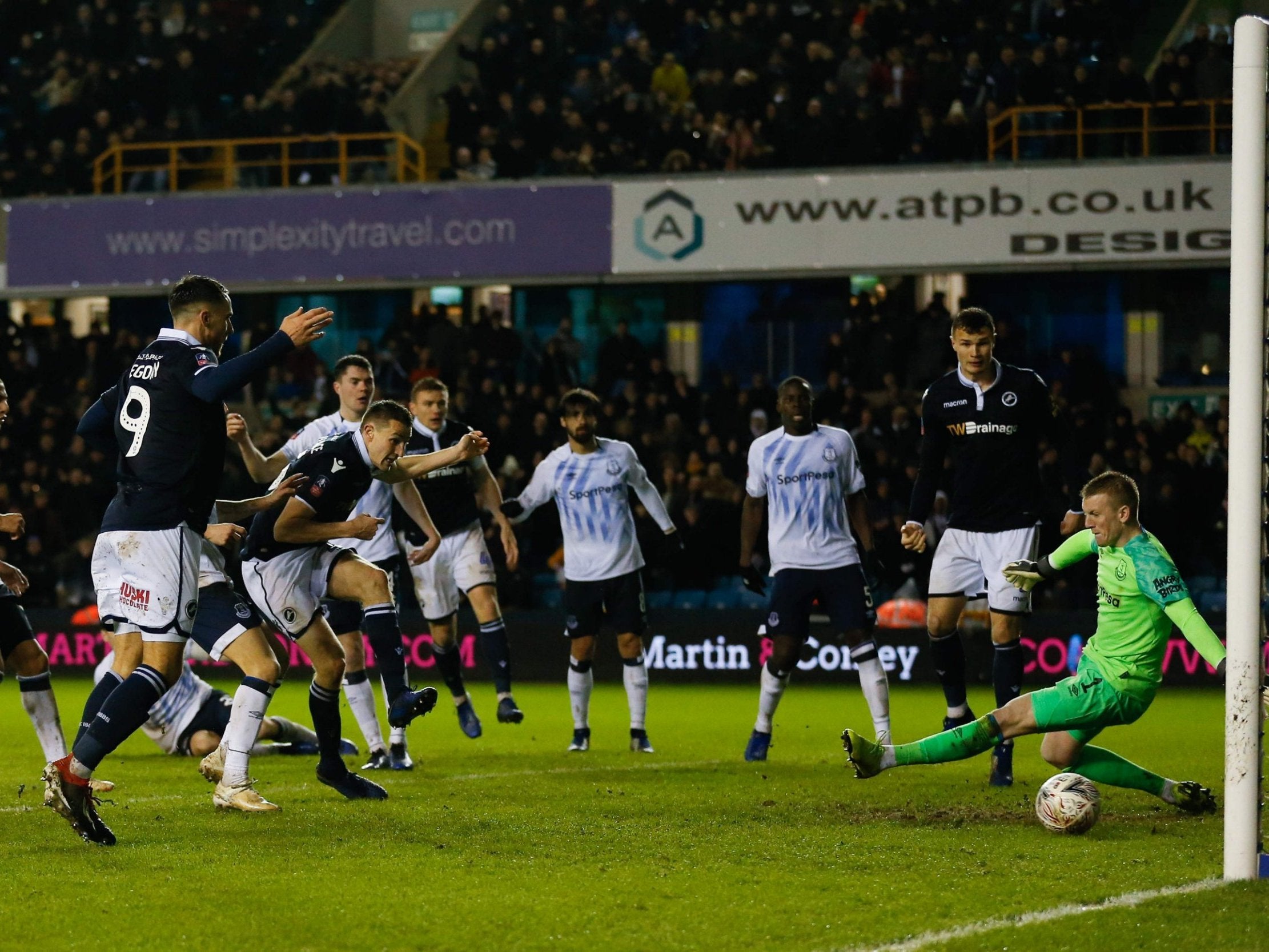 The moment Murray Wallace put Millwall through to the fifth round