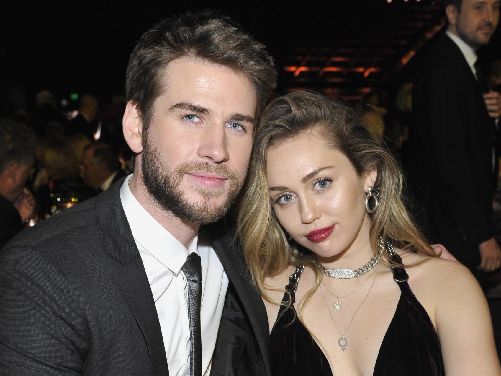 Liam Hemsworth and Miley Cyrus attend the 2019 G'Day USA Gala 26 January 2019 in California