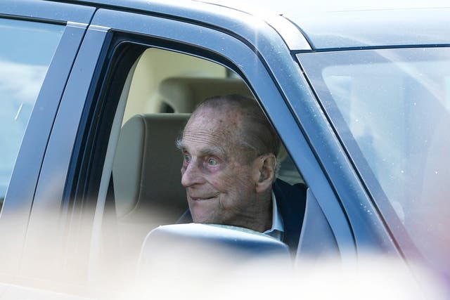 Prince Philip behind the wheel