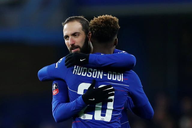 Gonzalo Higuain starts for the Blues