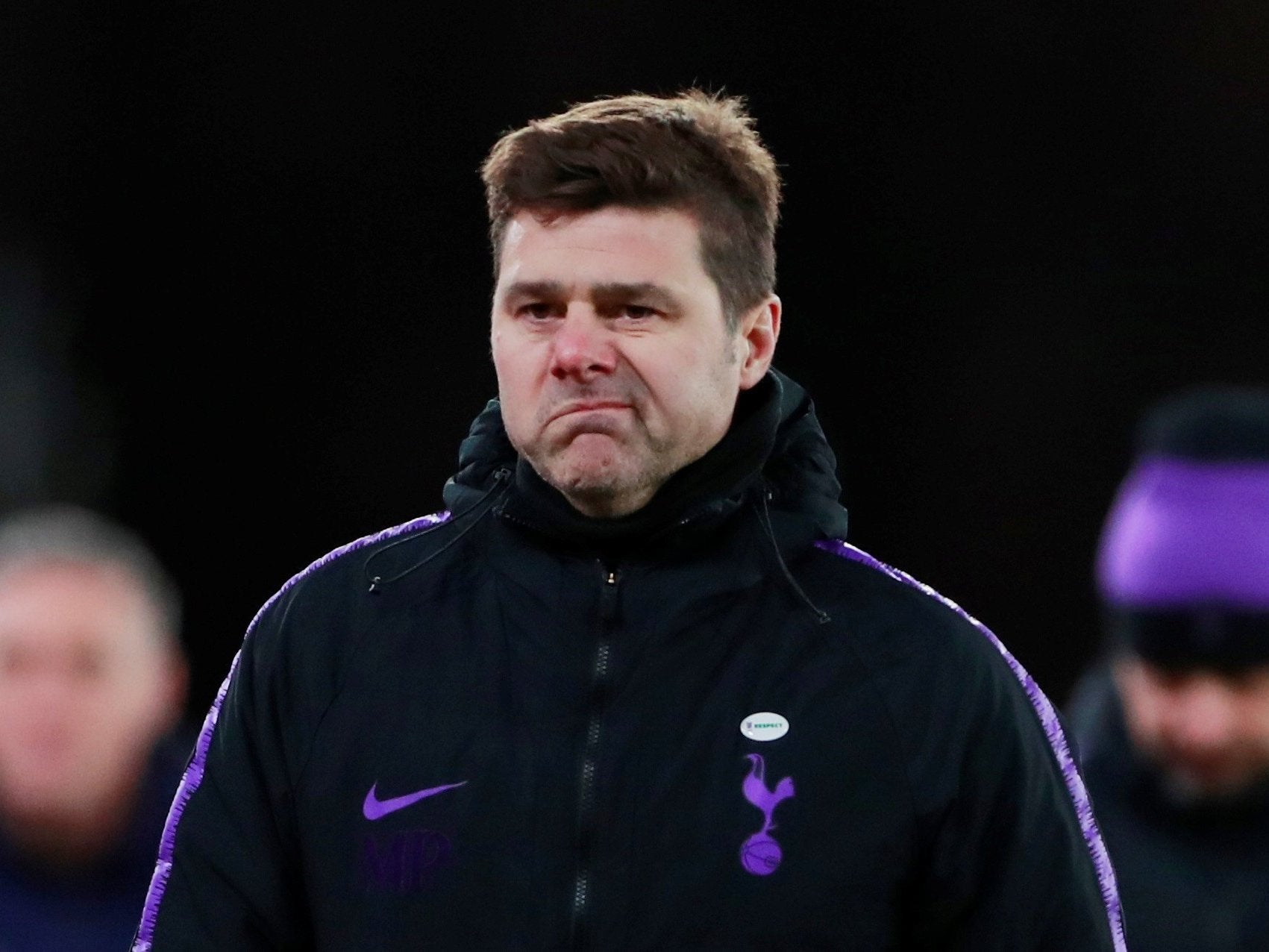 Pochettino looks on as Spurs lose to Crystal Palace