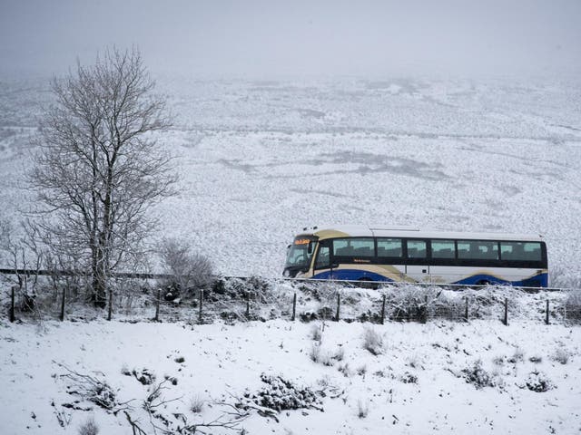 Snow in Derry, Northern Ireland