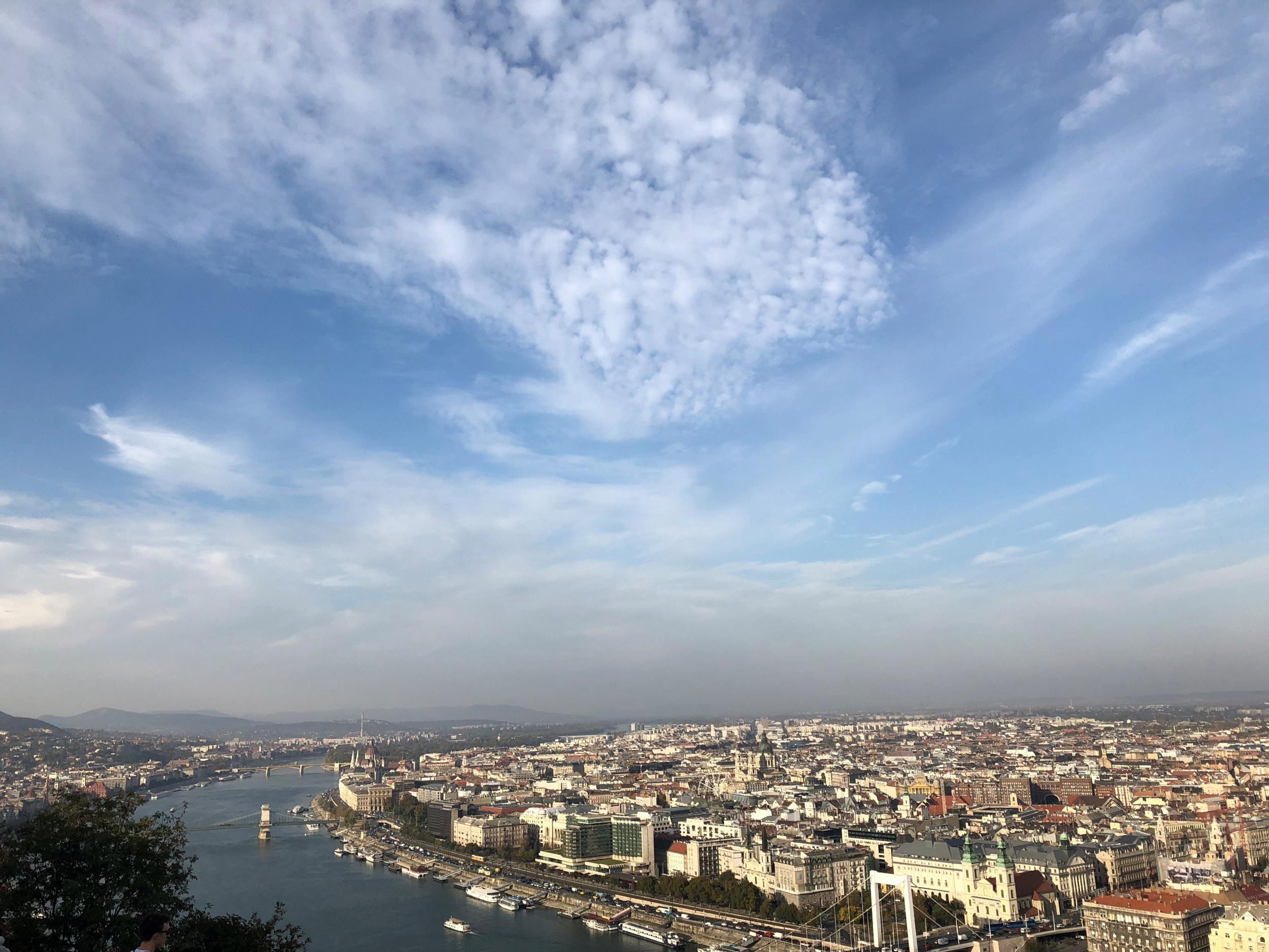 Bird’s eye view of Budapest