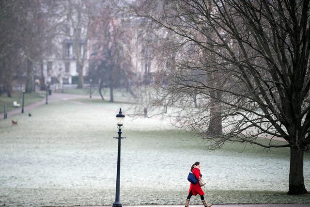The Met Office has issued a weather warning of snow and ice for London and the South East.