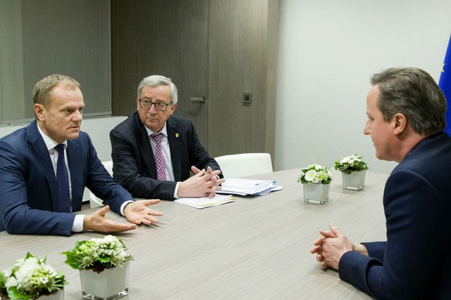 Donald Tusk, Jean-Claude Juncker, and David Cameron in 'Inside Europe: Ten Years of Turmoil'