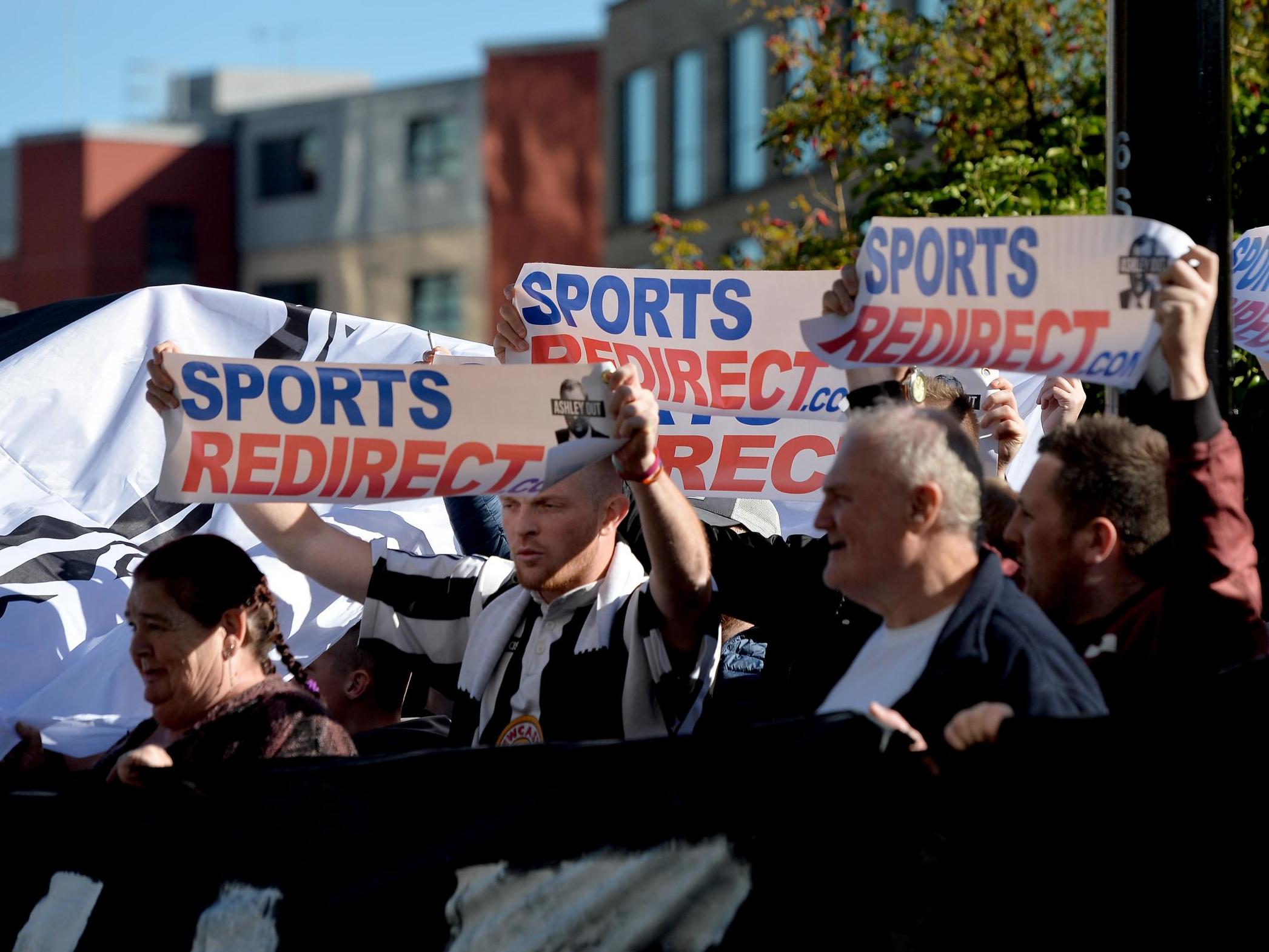 Newcastle fans protest against Mike Ashley