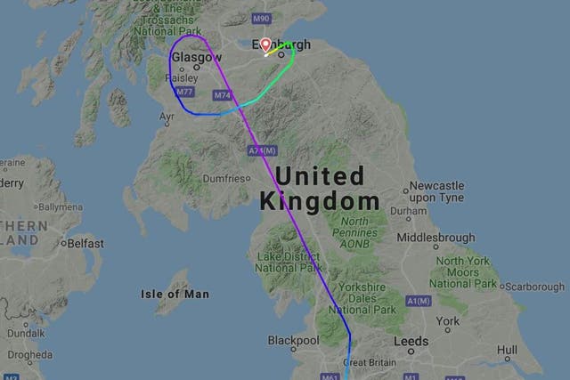 An easyJet flight diverted to Edinburgh