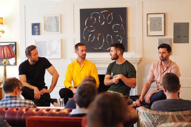 Men share their own stories at the Whole Man Academy in central London on 26 January 2019