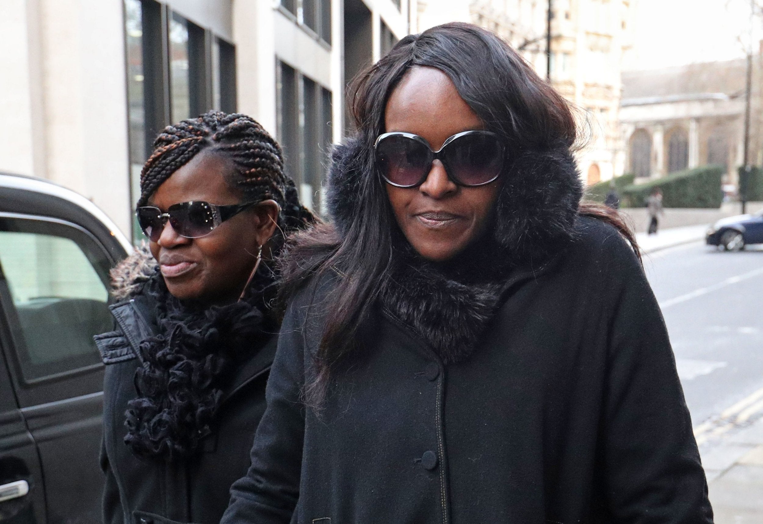 Fiona Onasanya (right) arrives at the Old Bailey, London for sentencing