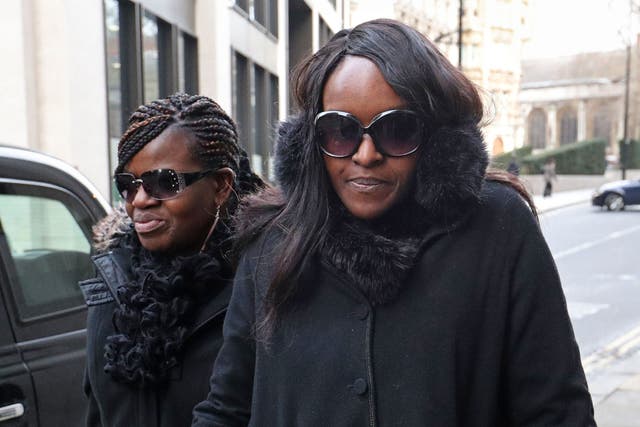Fiona Onasanya (right) arrives at the Old Bailey, London for sentencing