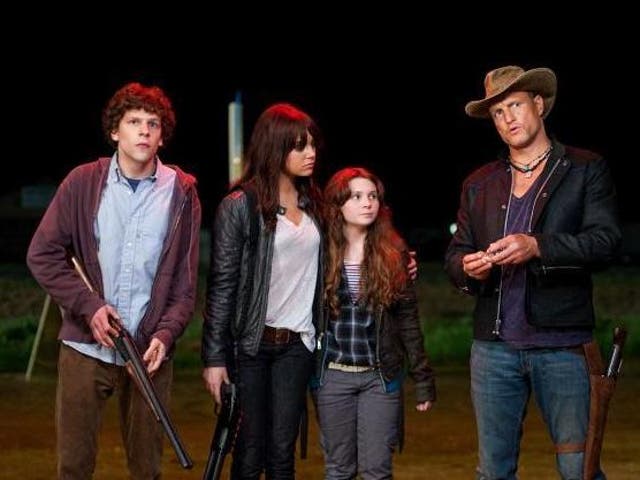 Jesse Eisenberg, Emma Stone, Abigail Breslin and Woody Harrelson in 'Zombieland'