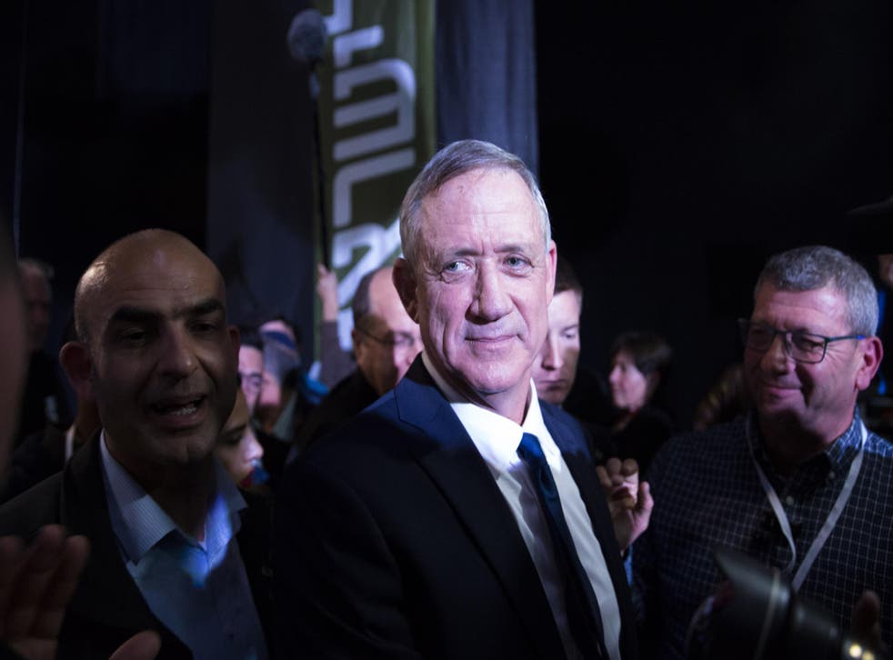 Benny Gantz a former army chief launches his campaign in the upcoming Israeli elections