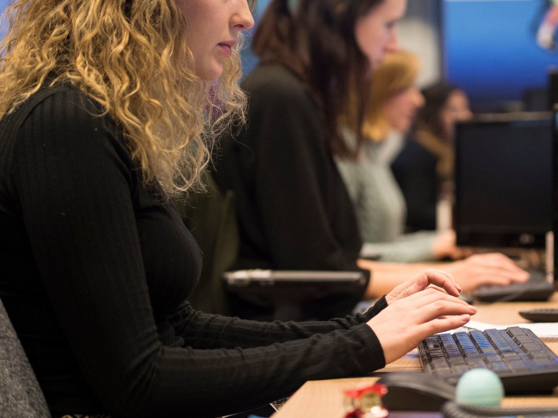 File photo dated 02/11/18 of people working in an office. Flexible working is also becoming increasingly important for improving work-life balance.