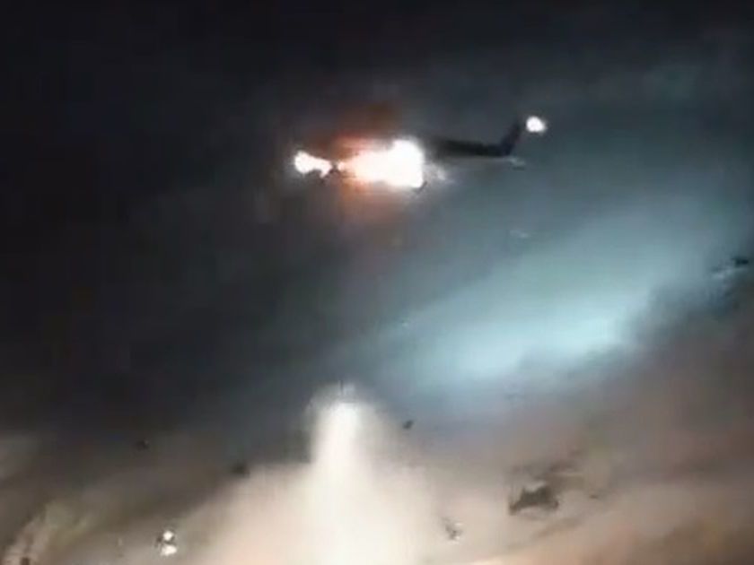 The man, who was climbing with a group, fell from the Trinity gullies and suffered a lower leg injury after being caught in an avalanche on Snowdon