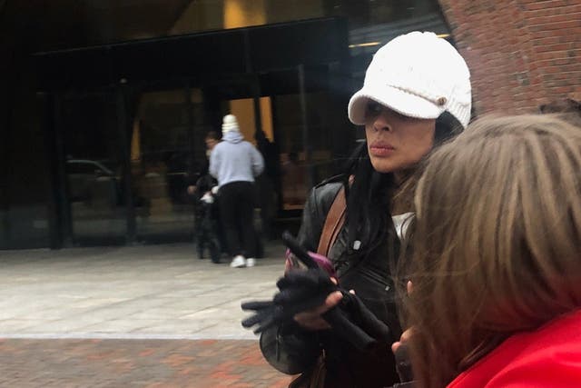 Sunrise Lee, a former Insys Therapeutics Inc regional sales director, exits the federal courthouse in Boston, Massachusetts, US, 29 January 2019.