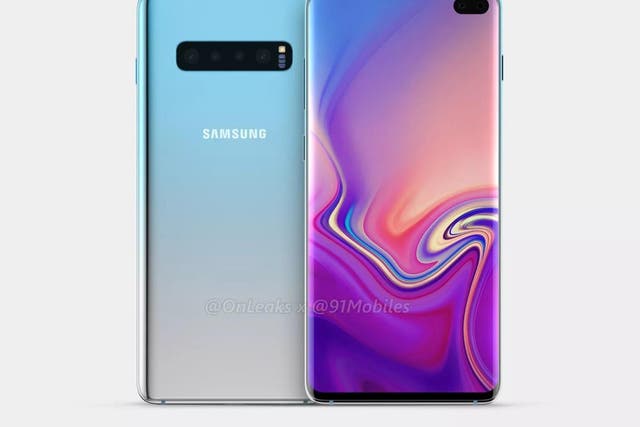 Renders of the Samsung Galaxy S10 show the innovative screen design