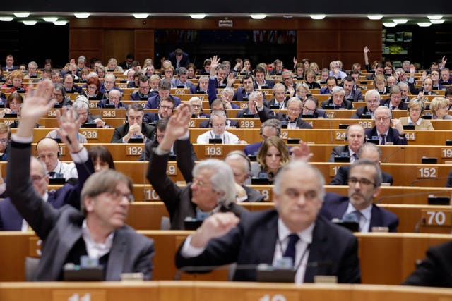 A plenary session at the European Parliament in Brussels
