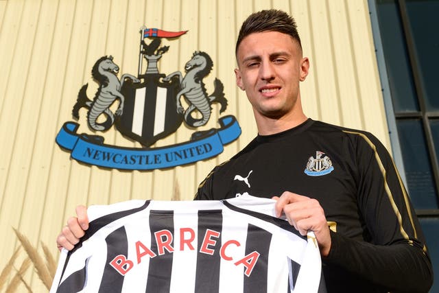 Antonio Barreca has joined Newcastle United until the end of the season on loan