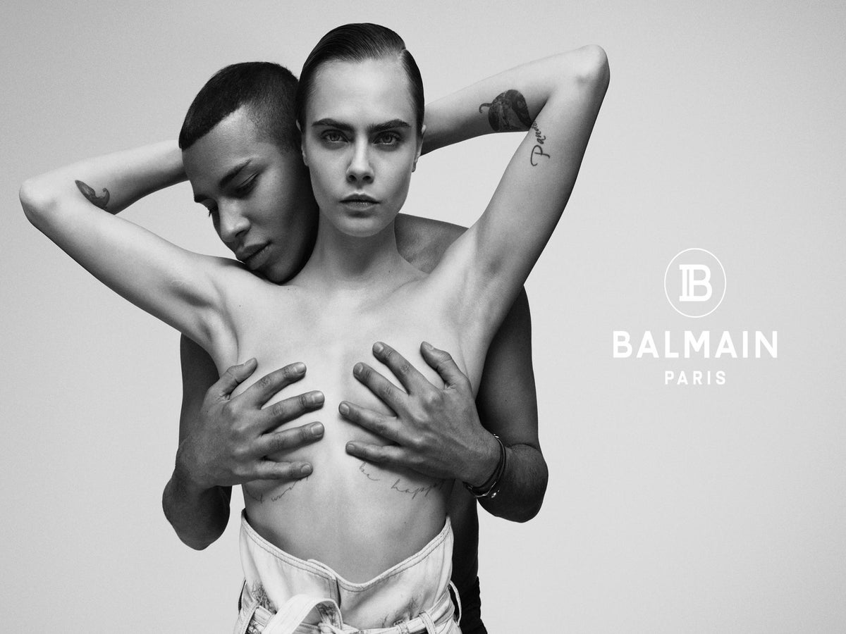 Cara Delevingne and Olivier Rousteing recreate famous Janet Jackson album  cover for Balmain | The Independent | The Independent