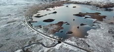 A Scottish loch has frozen and the video is spectacular