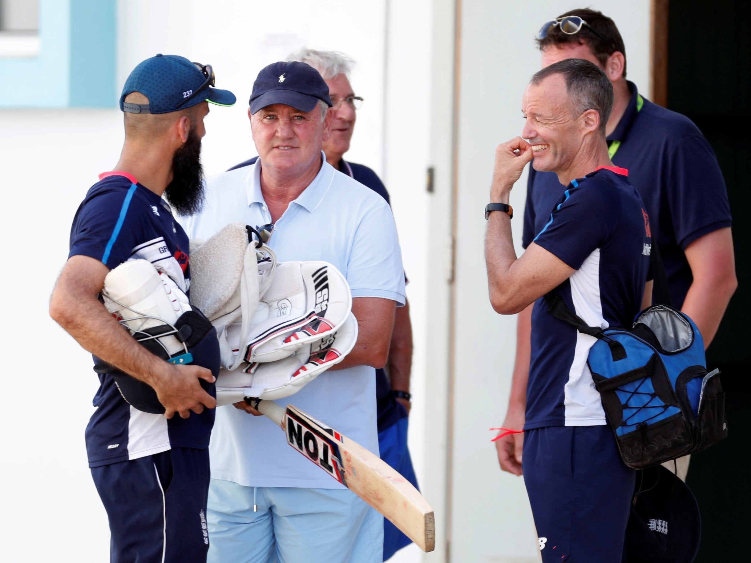 Steve Bruce watched England's cricket team while in Barbados