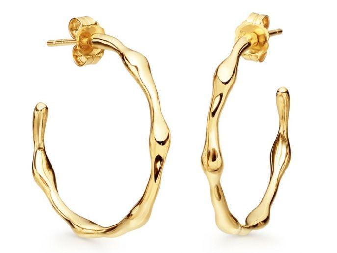 Gold Medium Molten Hoops, £115, Missoma