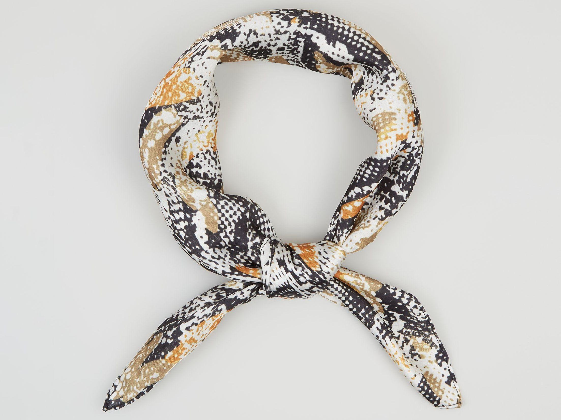 Multicoloured Snake Print Bandana, £4.99, New Look