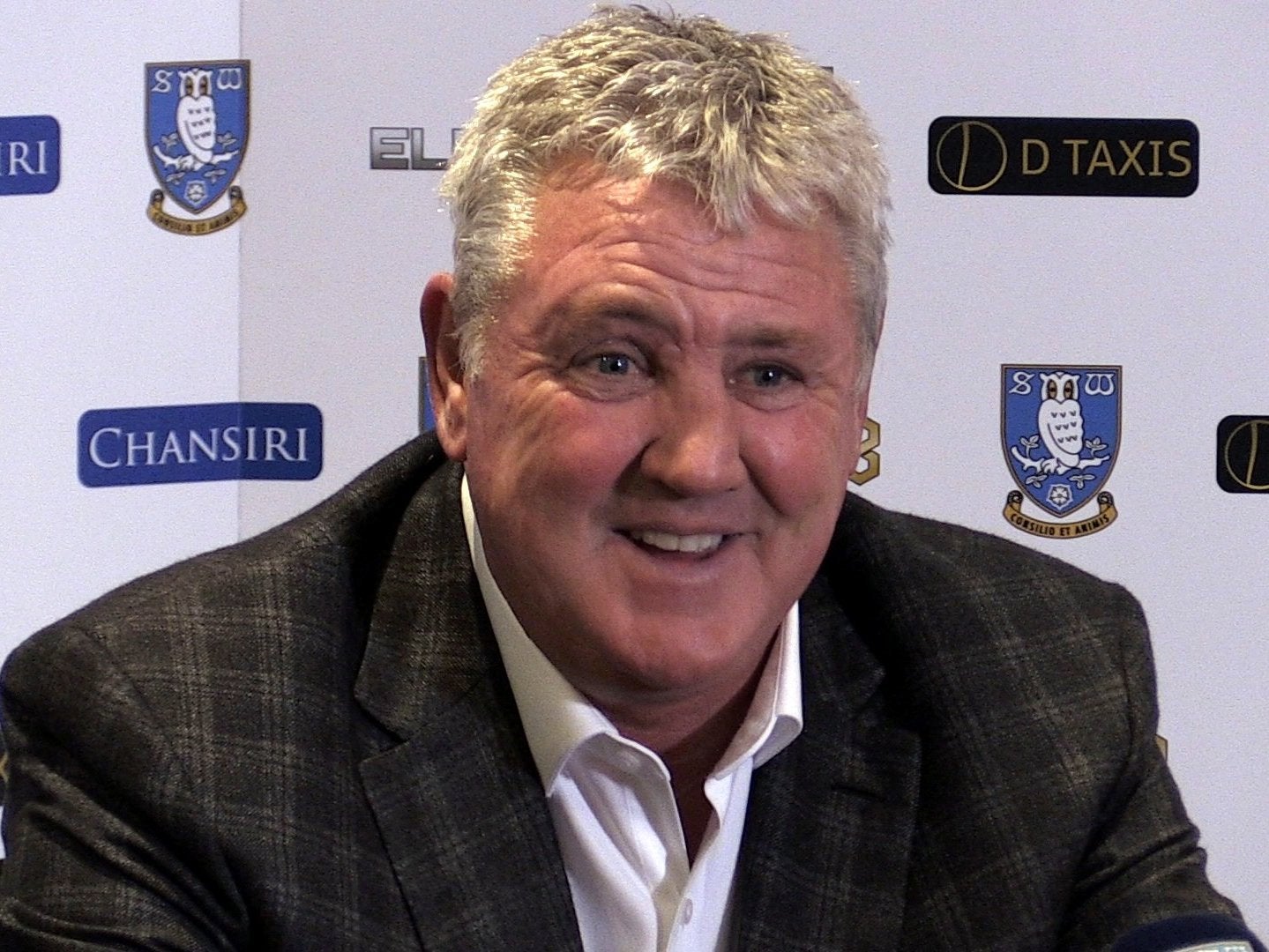 Steve Bruce at his unveiling on Thursday