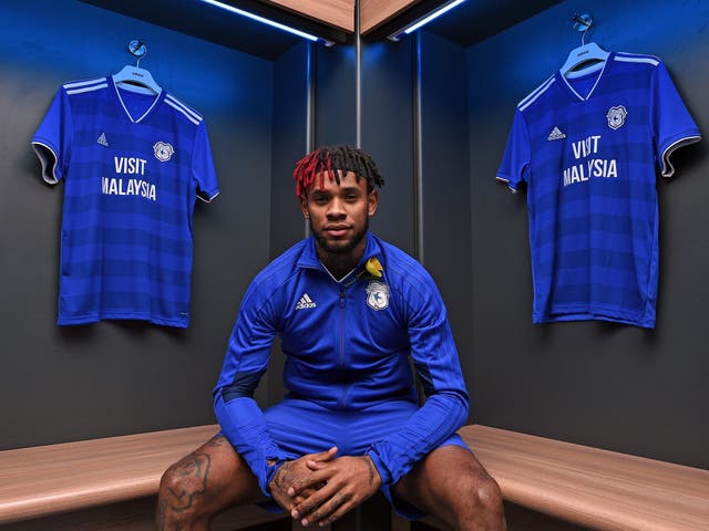 New Cardiff City signing Leandro Bacuna at Cardiff City Stadium